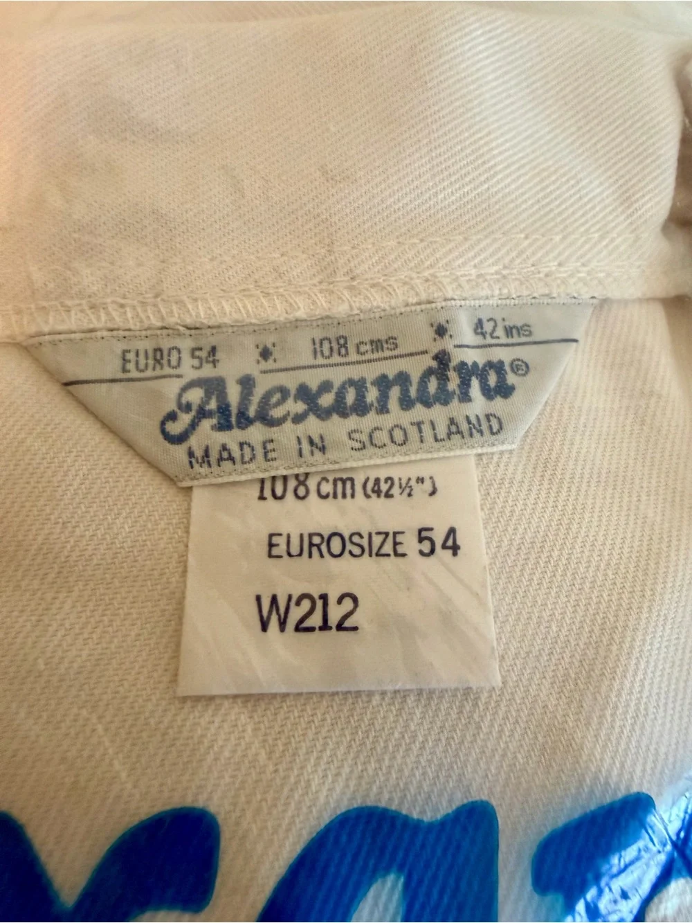 NEW Vintage Alexandra Scotland Chef Coat Jacket White W212 Size 54 42.5” Chest